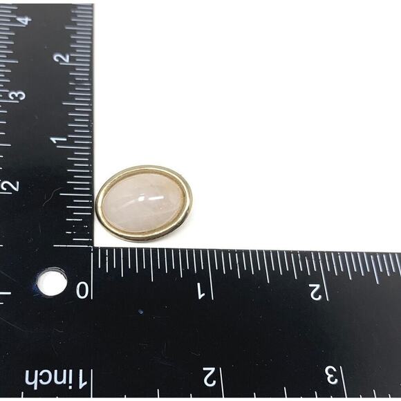 Vintage 1960s Acrylic Swirl Oval Cabochon Petite Clip On Earrings Couture Runway - Picture 4 of 4